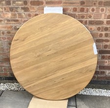 120cm solid oak round table - oak,