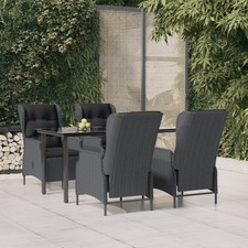 Garden Dining Set Dark Grey