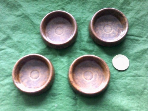 Vintage castor cups - castor, matching
