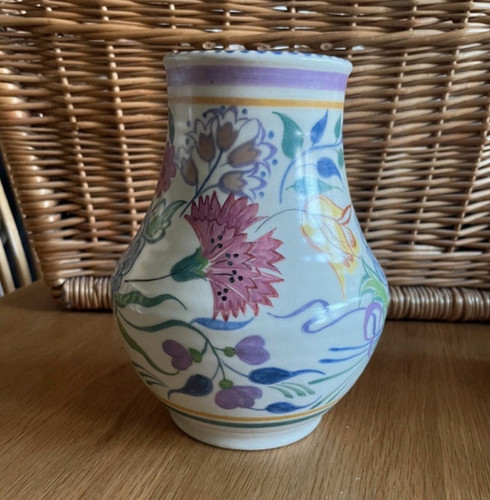Poole pottery floral vase - poole, bn
