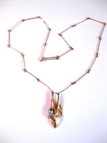 Gold 750 necklace - gold, with