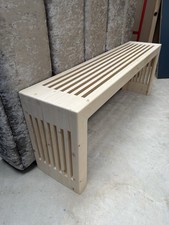 Modern Wooden Slated Bench