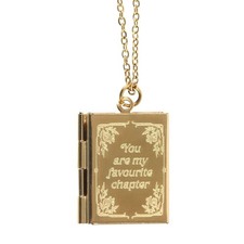 Book Shaped Locket Necklace in