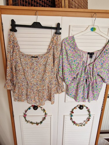 Floral gypsy tops boho - gypsy, 10-12
