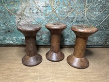 3 Vintage Wooden Industrial