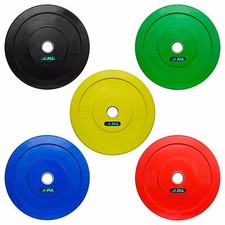 JLL® Olympic Weight Plates 5kg-25kg, Coloured Bumper Plates, Suitable on 2" Bars