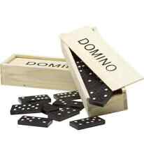 28 Dominoes Game Set Wooden Box Dominos Kids Childrens Travel Board Pub Plastic 