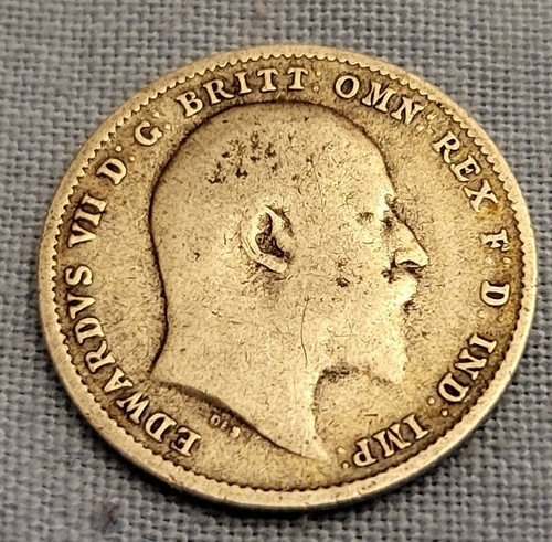 Solid silver three pence 1907 - pence,