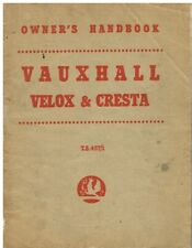 VAUXHALL VELOX PA & CRESTA PA ORIGINAL 1960 OWNERS INSTRUCTION HANDBOOK