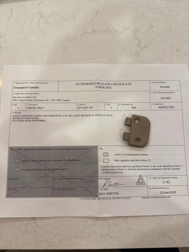 0711037 cessna hinge half - cessna,