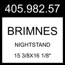 IKEA BRIMNES Nightstand Gray