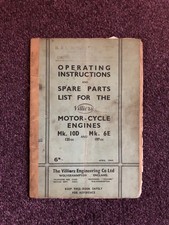 Motor cycle book Villiers