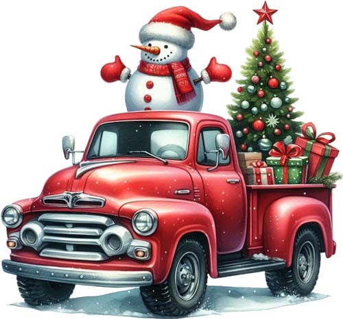 Christmas monster truck - christmas,