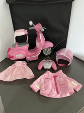BABY BORN Original Pink Remote Control Toy Scooter with accessories 