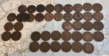 Set of 33 Old English Pennies