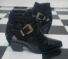 VTG Dingo Black Leather Heeled