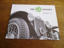 MG T SERIES  MIDGET BROCHURE