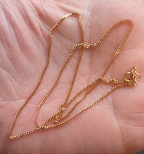 New 9ct Gold Italian Unoaerre 16inch Curb Chain 1.90grams In Weight  Hallmarked