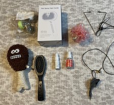 Cat Brushes, Toys & Accessory Bundle (incl Water Spray USB Brush)