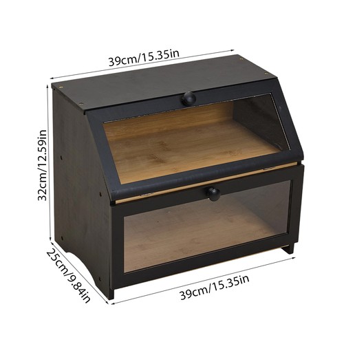 Tier bread bin - 2, bamboo
