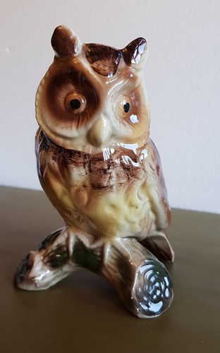 Vintage brown owl ornament - owl,