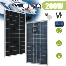 200W 12v Fixed Mono Bifacial Solar Panel Kit for Caravan RV Boat Camper Van Shed