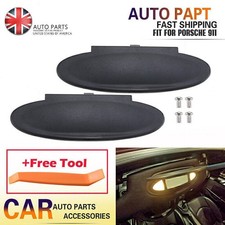 2x For Porsche 996/997 911 986/987 Boxster Cayman Black Sun Visor Mirror Covers
