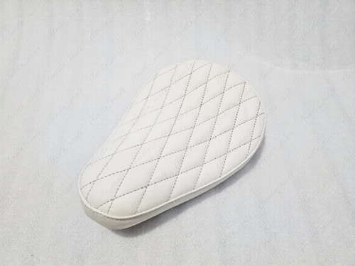 White leather solo seat - leather,