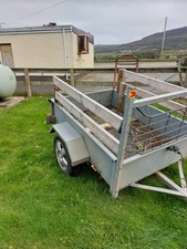 Small Galvanised Trailer 5x4 On Vauxhall Hubs And Leaf Springs