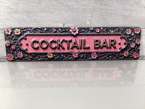 Cocktail bar metal wall - metal, 2d