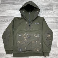 Nash Scope HD Hoody Pullover Mens L Army Green 1/4 Zip Fishing Gear Hoodie