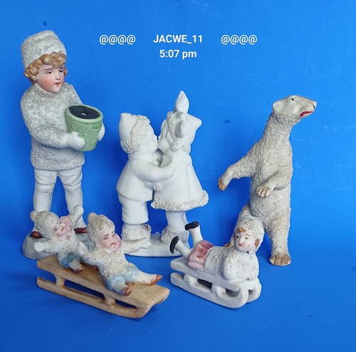 Antique polar bear flower - antique,