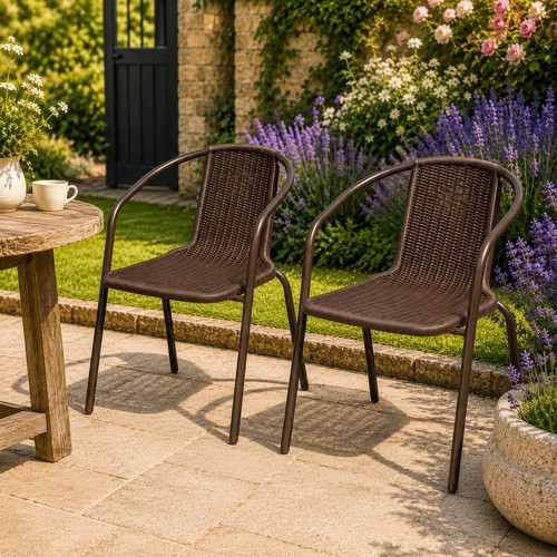 Outdoor woven chairs pack 2 - woven,