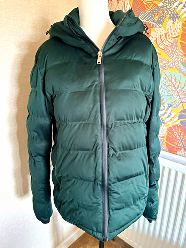Zara green hooded puffer - hooded,