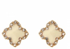 Amrita Singh Ivory Enamel Studded Earrings, Unwanted Gift
