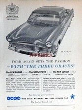 FORD 'New ZODIAC' Saloon Motor Car Auto ADVERT - Original 1956 Print
