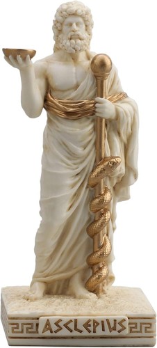 Ivory gold finish asclepius - ivory,