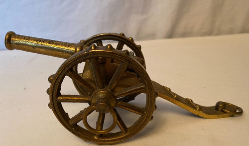 Vintage brass cannon - cannon, on