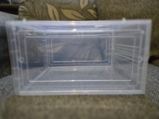 Plastic shoe storage boxes