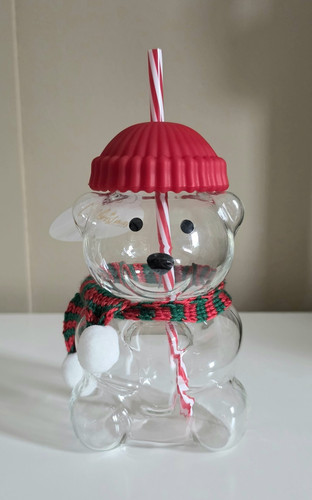 Viral christmas glass teddy - christmas,