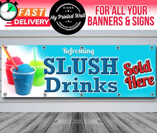 Ice slush drinks pvc banner - drinks,