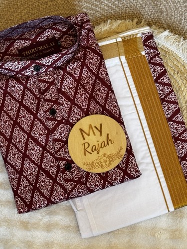Men printed shirt kurta - /,