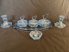 Art Deco Blue Glass Dressing