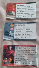 3 x Manchester Utd Home Ticket Stubs 2003-2005