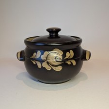 Vintage Denby Bakewell Stoneware Lidded Casserole Dish 2 Pint Brown Cottagecore 