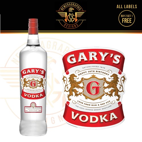 Personalised vodka bottle - vodka,