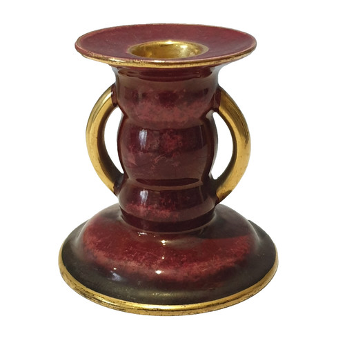 Carlton ware candlestick - ware, rouge