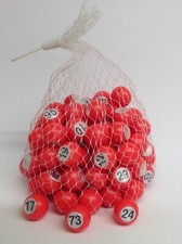 BINGO BALLS , BAGS OF 100 BALLS, CHOOSE FROM 5 PACKS UP TO 500 NUMBERS AVAILABLE