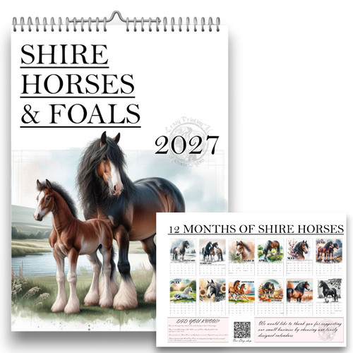 Shire horse calendar - shire,