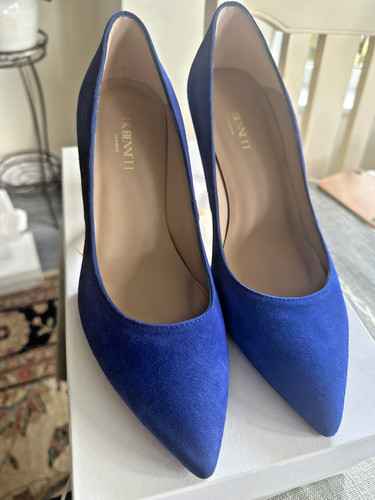 Bennett floret blue suede - blue,